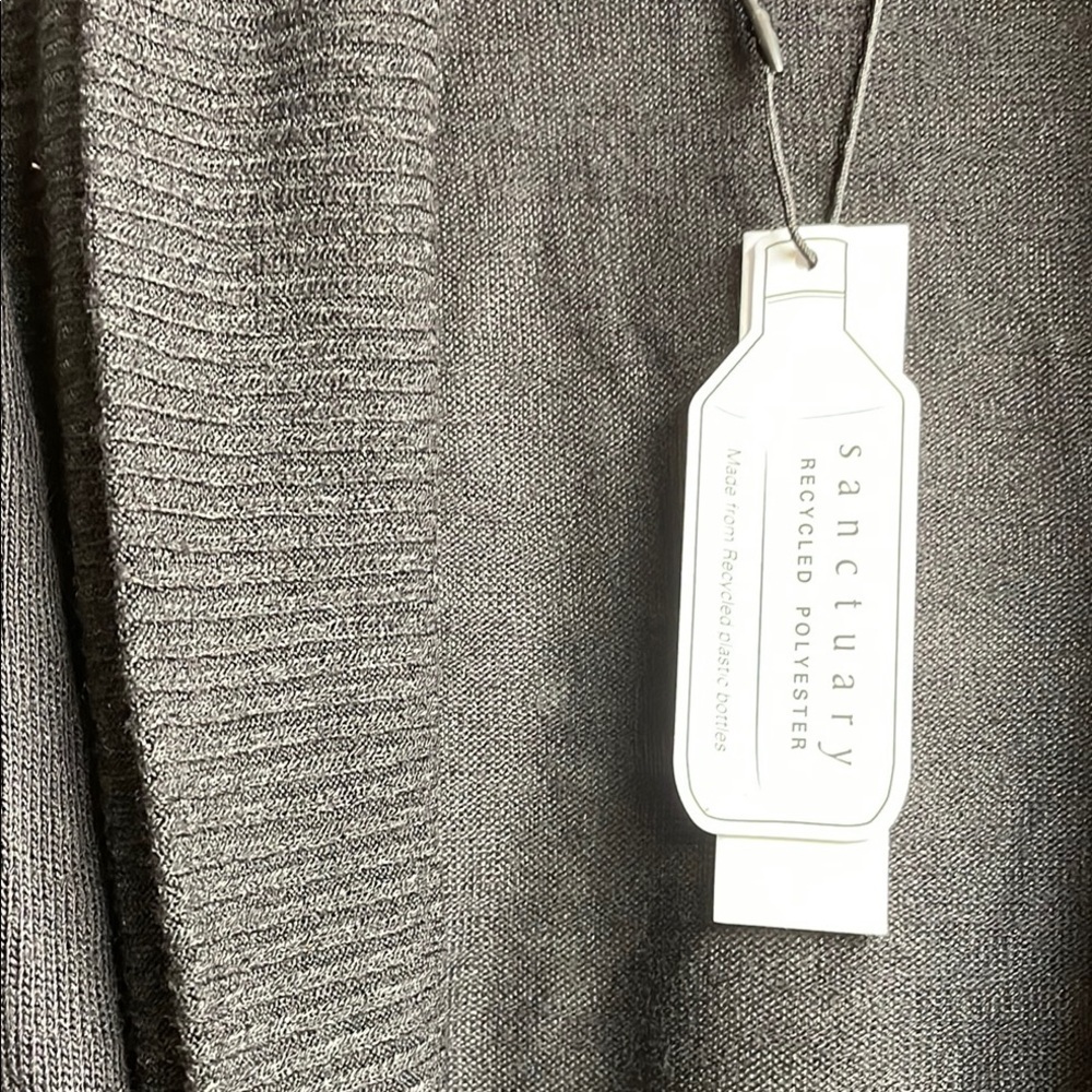 Sanctuary Black Recycled Knit Tunic Cardigan - Picture 3 of 7
